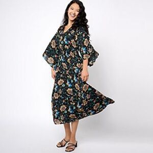 Belle Boho by Kim Gravel Regular Smocked Waist Caftan
